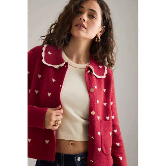 NWT Size XXS (P2P 20") - NVLT Heart Coatigan Jacket (NWT US$ 128) - Picture 3 of 16